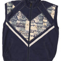 Giacca sportiva da uomo senza maniche Active, piccola, color block blu navy