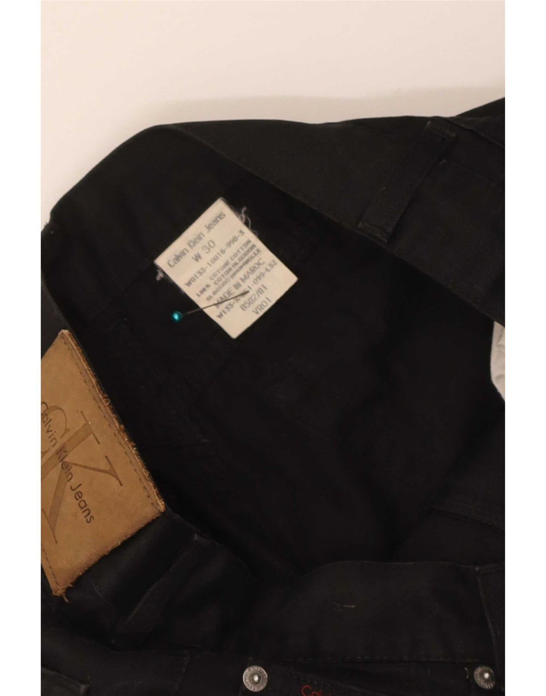 Calvin Klein Mens Slim Jeans W30 L32 Black Cotton