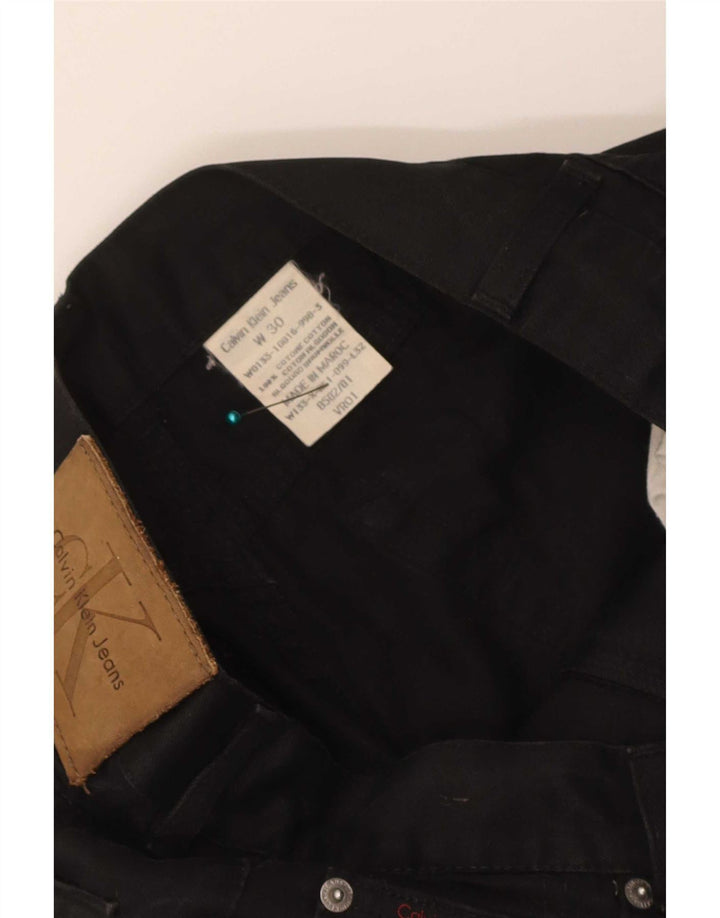 Calvin Klein Mens Slim Jeans W30 L32 Black Cotton