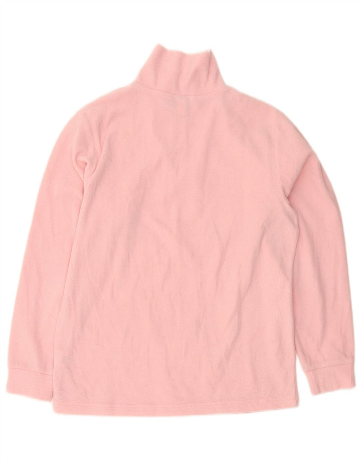 INVICTA Womens Zip Neck Fleece Jumper UK 12 Medium  Pink Polyester