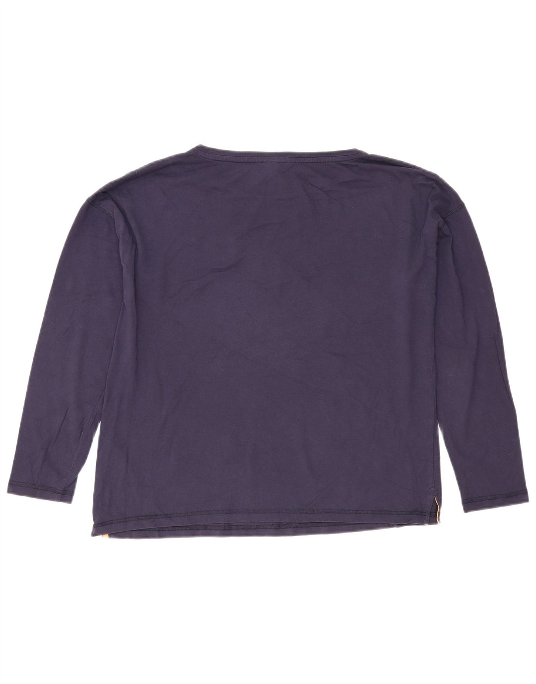 Joules Womens Oversized Top Long Sleeve UK 10 Small  Navy Blue Cotton