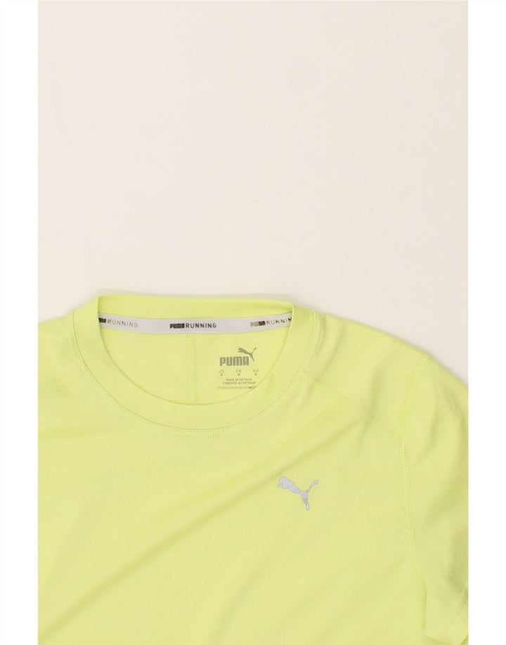 PUMA Womens T-Shirt Top UK 14 Medium Yellow Vintage Puma and Second-Hand Puma from Messina Hembry 