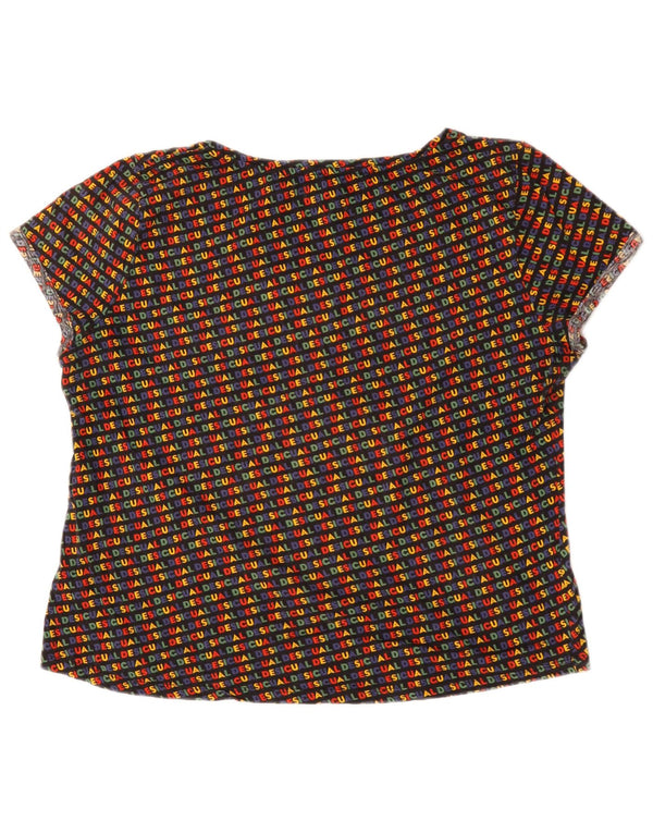 Desigual Mujer Camiseta Gráfica Top UK 20 2XL Multicolor