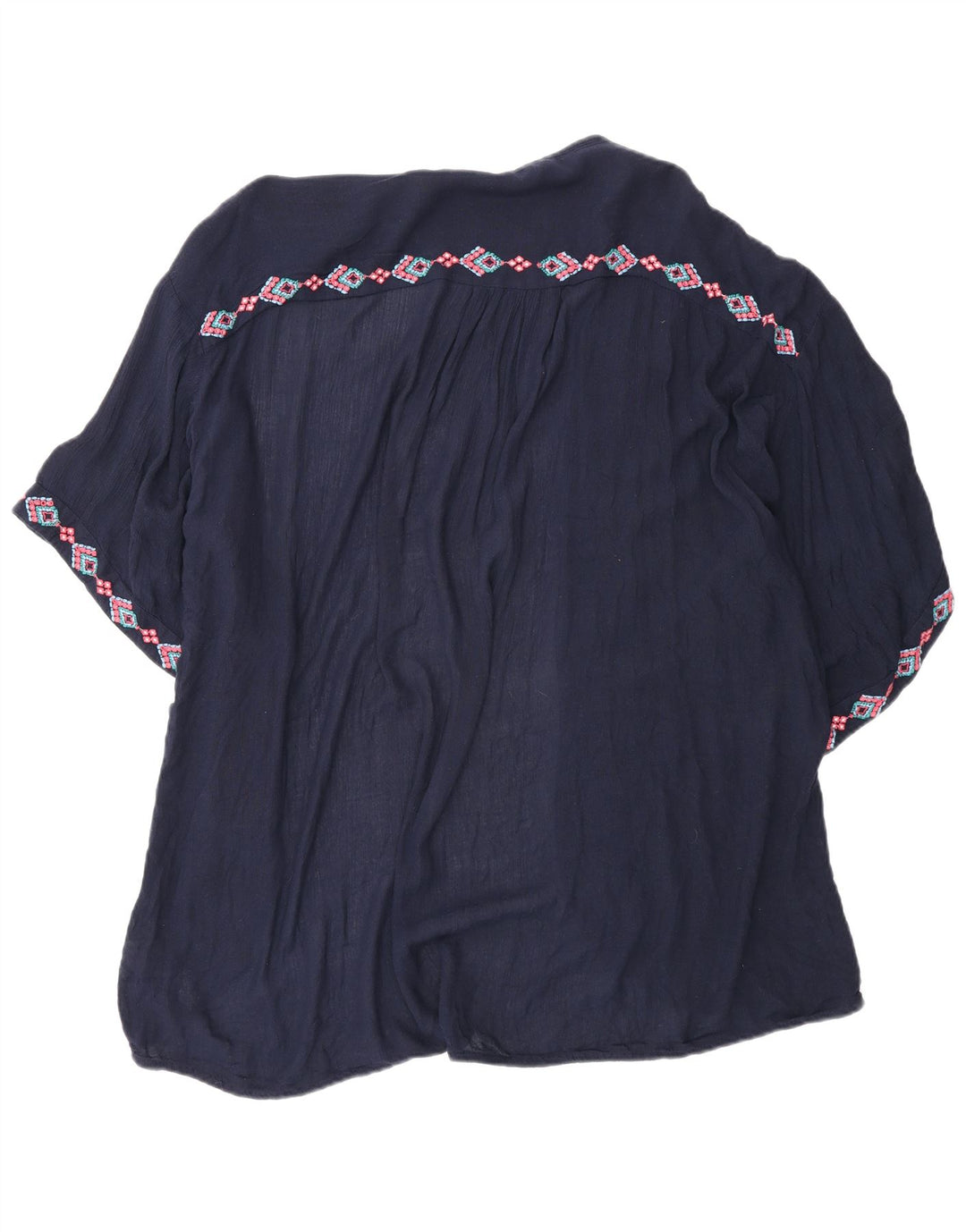 Fat Face Cardigan surdimensionné pour femme UK 44 Bleu marine moyen géométrique