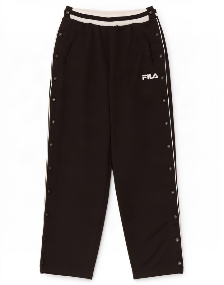 Fila Mens Tracksuit Trousers Large Black Colourblock Polyester