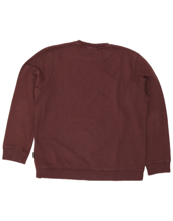 Felpa geografica da uomo Napapijri, 2XL, cotone marrone