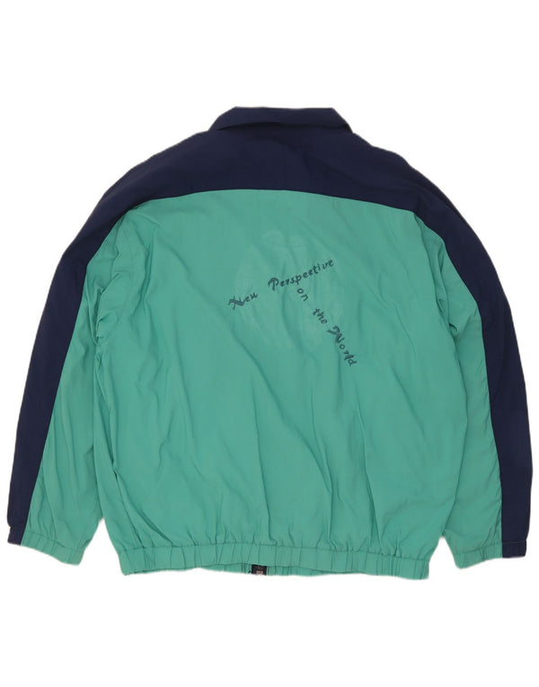 Ellesse Womens Tennis Tracksuit Top Jacket IT 46 Large Turquoise Retro
