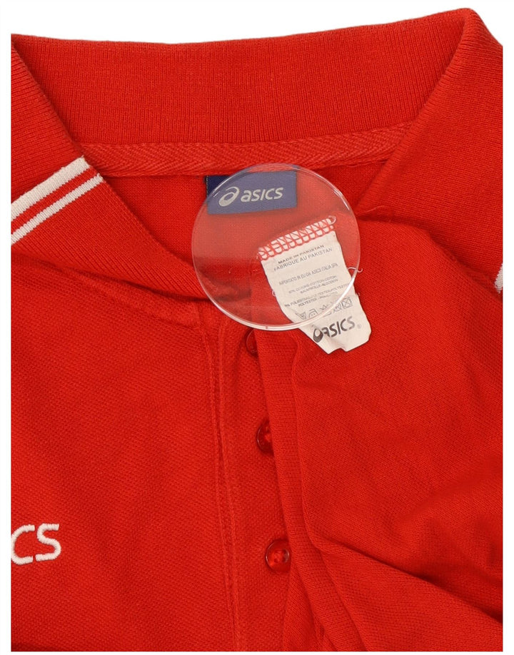 Asics Herren Poloshirt 3XL Rote Baumwolle
