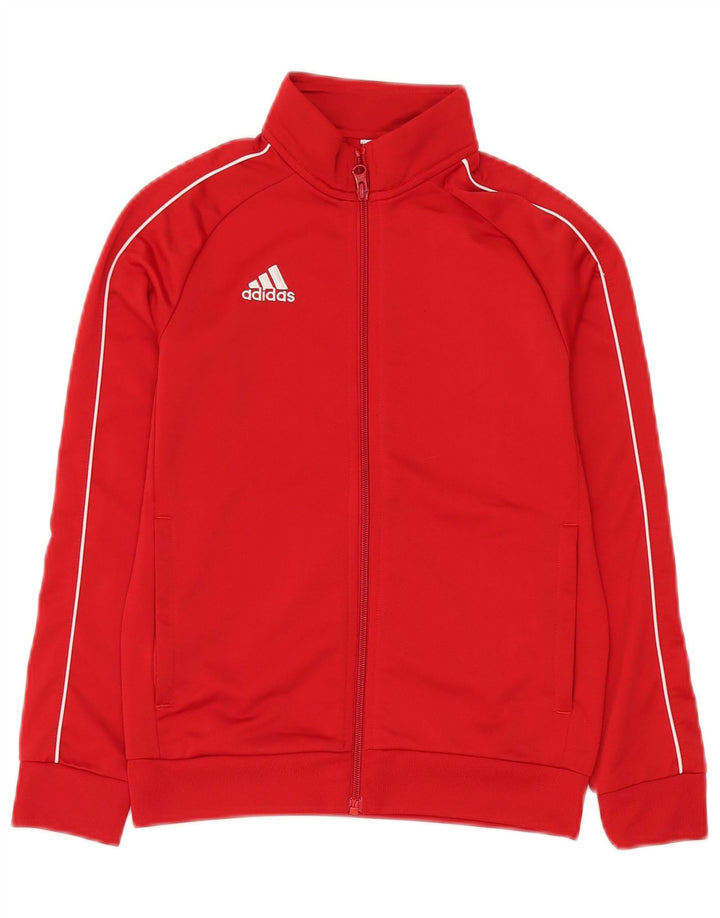 Adidas Drenge Træningsdragt Topjakke 9-10 År Rød Polyester