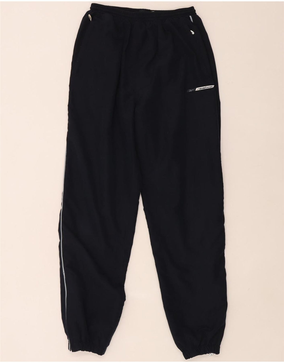 Reebok Mens Tracksuit Trousers Joggers XS Navy Blue Polyester