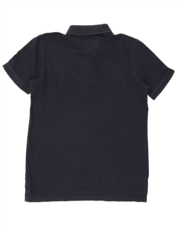 Crew Clothing Mens Polo Shirt Medium Navy Blue Cotton