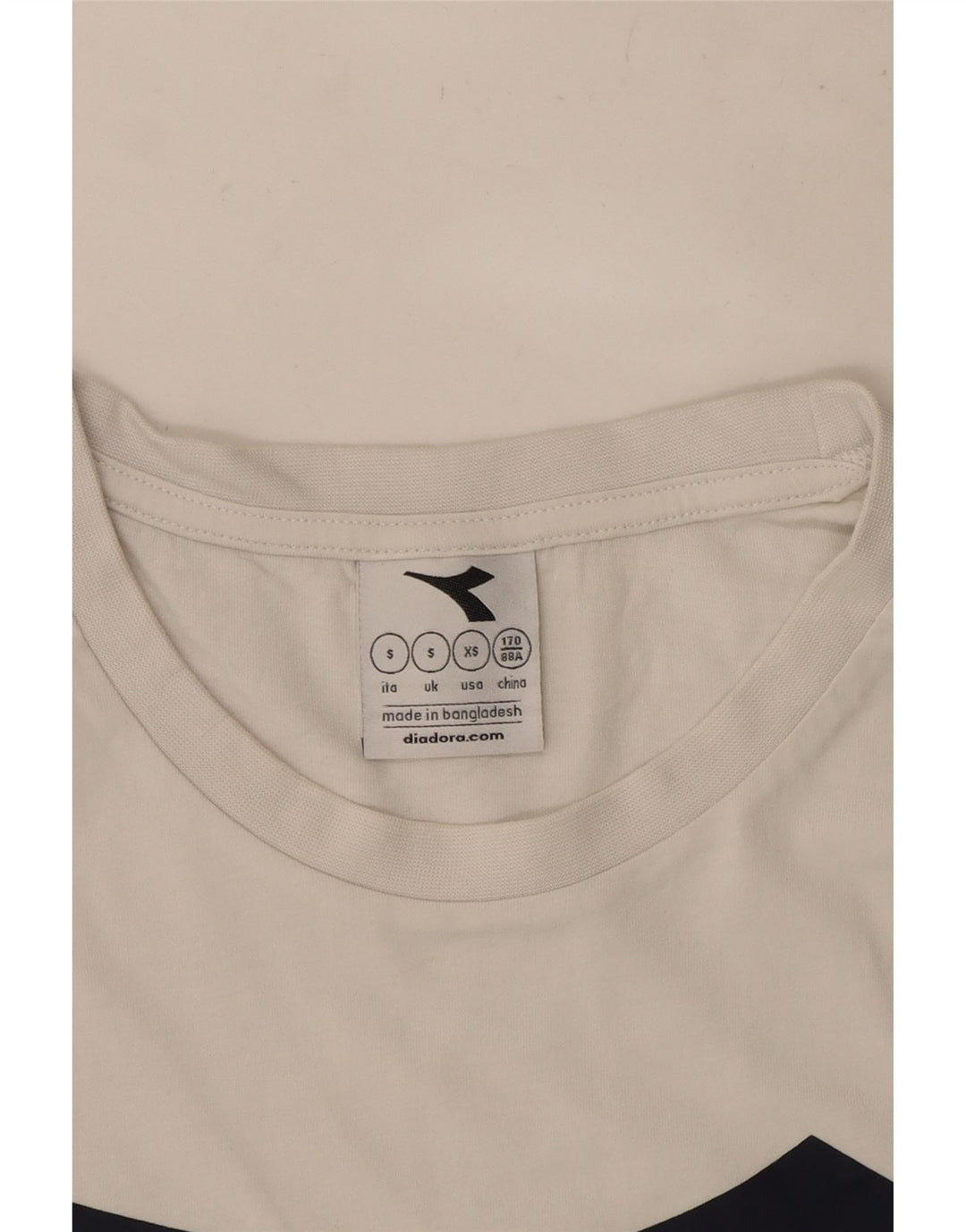 Diadora Mens Graphic T-Shirt Top Small White Cotton