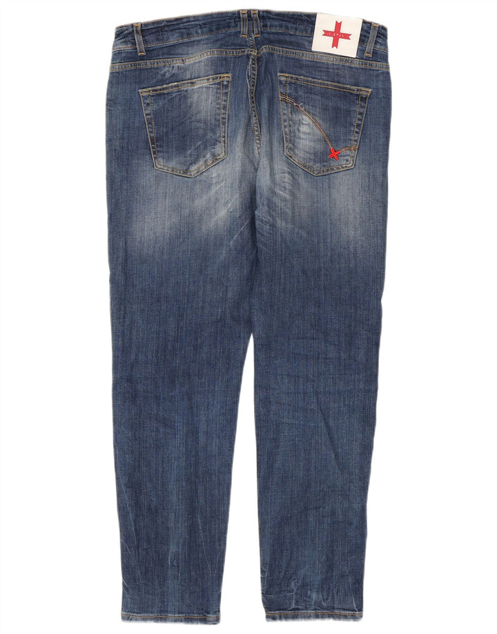 Zu Elements Herren Slim Jeans W40 L30 Blaue Baumwolle