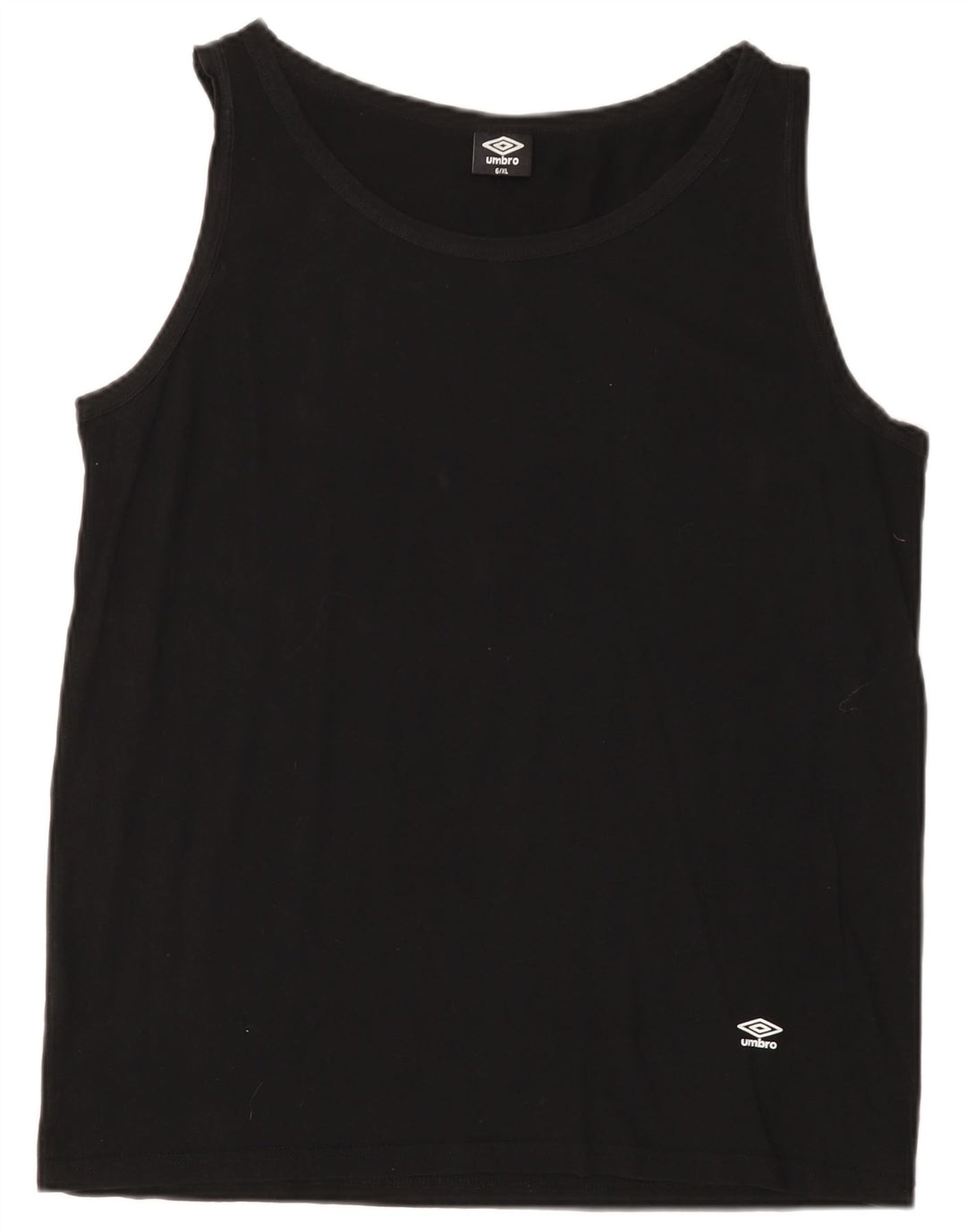 UMBRO Womens Vest Top UK 18 XL Black Cotton
