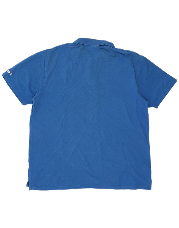 Adidas Mens Polo Shirt 2XL Blue Cotton