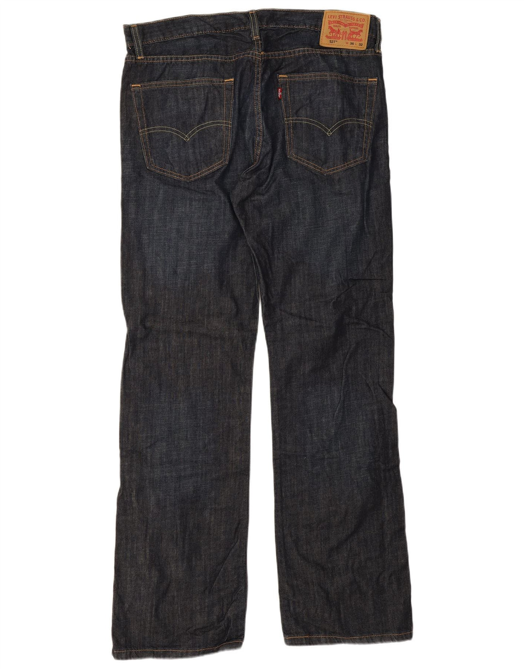 Levi's Mens 527 Bootcut Jeans W36 L32 Navy Blue Cotton
