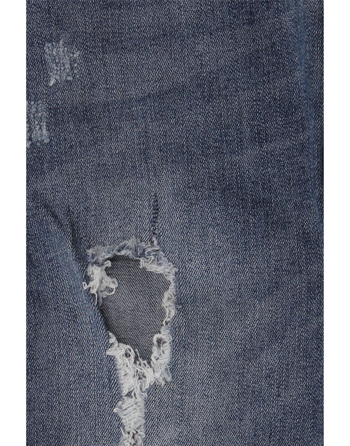 Jeans slim invecchiati Zara da donna W36 L28 poliestere blu