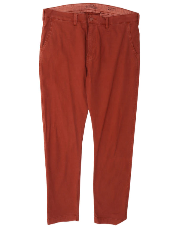 Levi's Slim Tapered Chino-Hose für Herren, W38, L32, Burgunderrot, Baumwolle