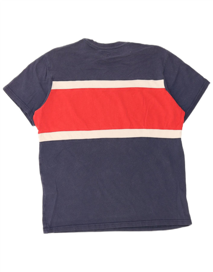 Levi's Mens Graphic T-Shirt Top Medium Navy Blue Colourblock Cotton