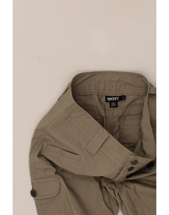 DKNY Womens Cargo Bermuda Shorts US 2 XS W28  Khaki Cotton Vintage Dkny and Second-Hand Dkny from Messina Hembry 