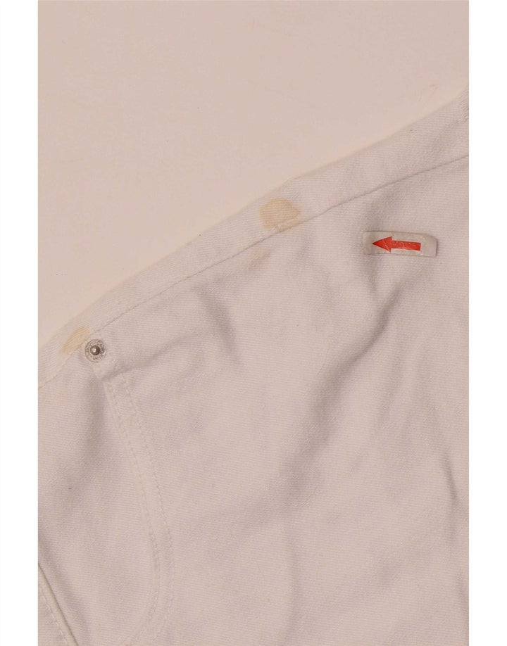 Calvin Klein Womens Denim Shorts W28 Medium White Cotton