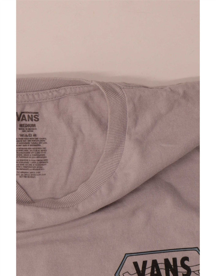Vans Mens Graphic T-Shirt Top Medium Grey Cotton