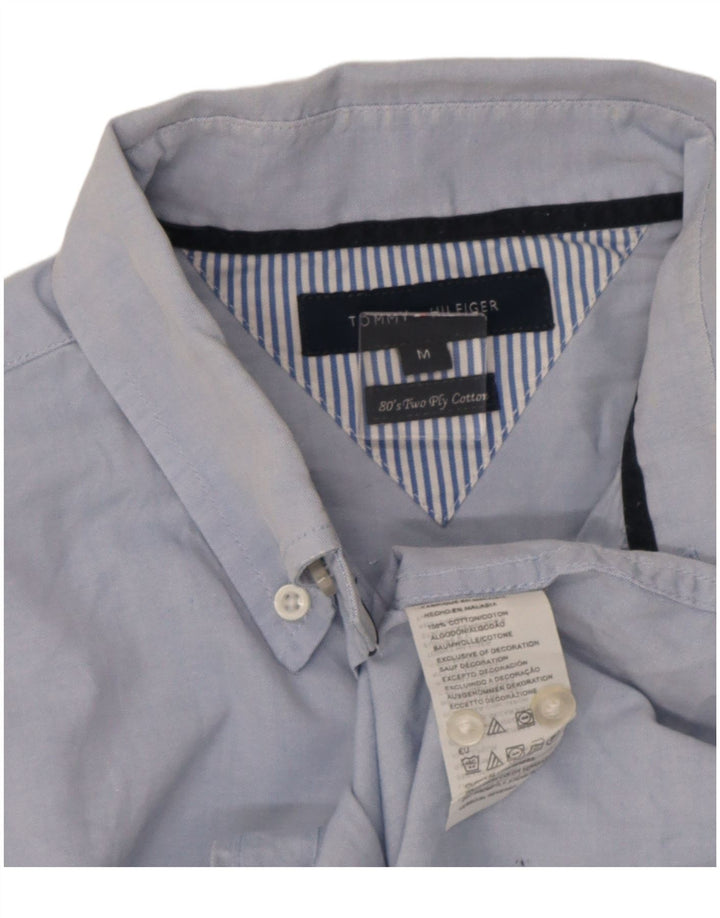 Camisa masculina Tommy Hilfiger de algodão azul médio