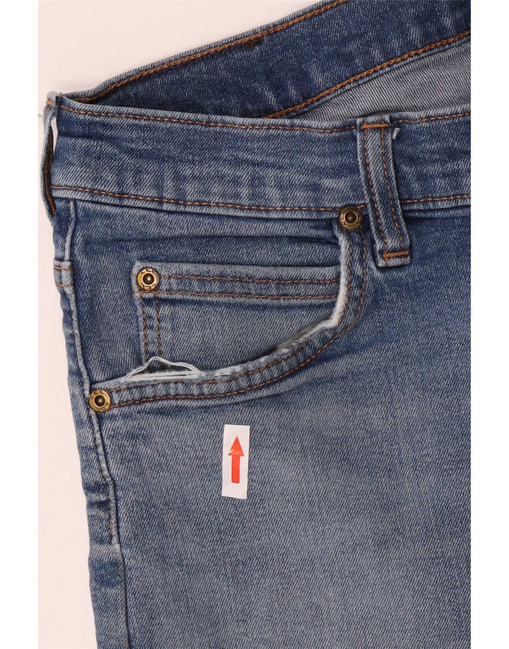 Lee Jean Slim Rider Distressed Homme W32 L31 Bleu Coton