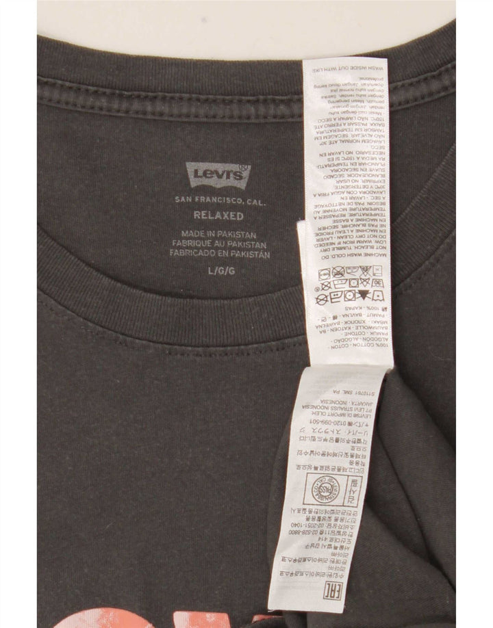 Levi's Mens Relaxed Graphic T-Shirt Top Large Grey Cotton