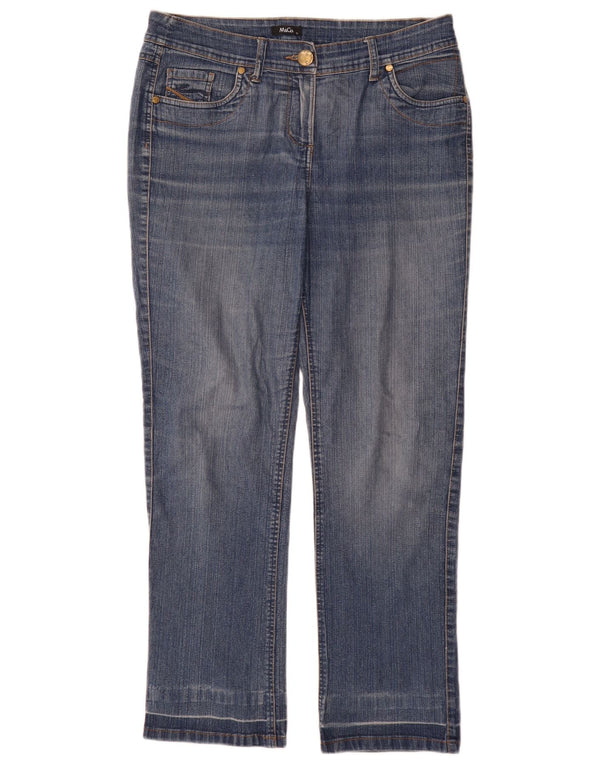 M&Co Womens Straight Jeans UK 12 Medium W32 L30 Blue