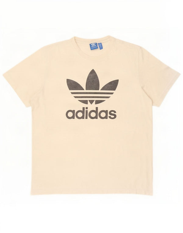 Adidas Mens Graphic T-Shirt Top XL White Cotton