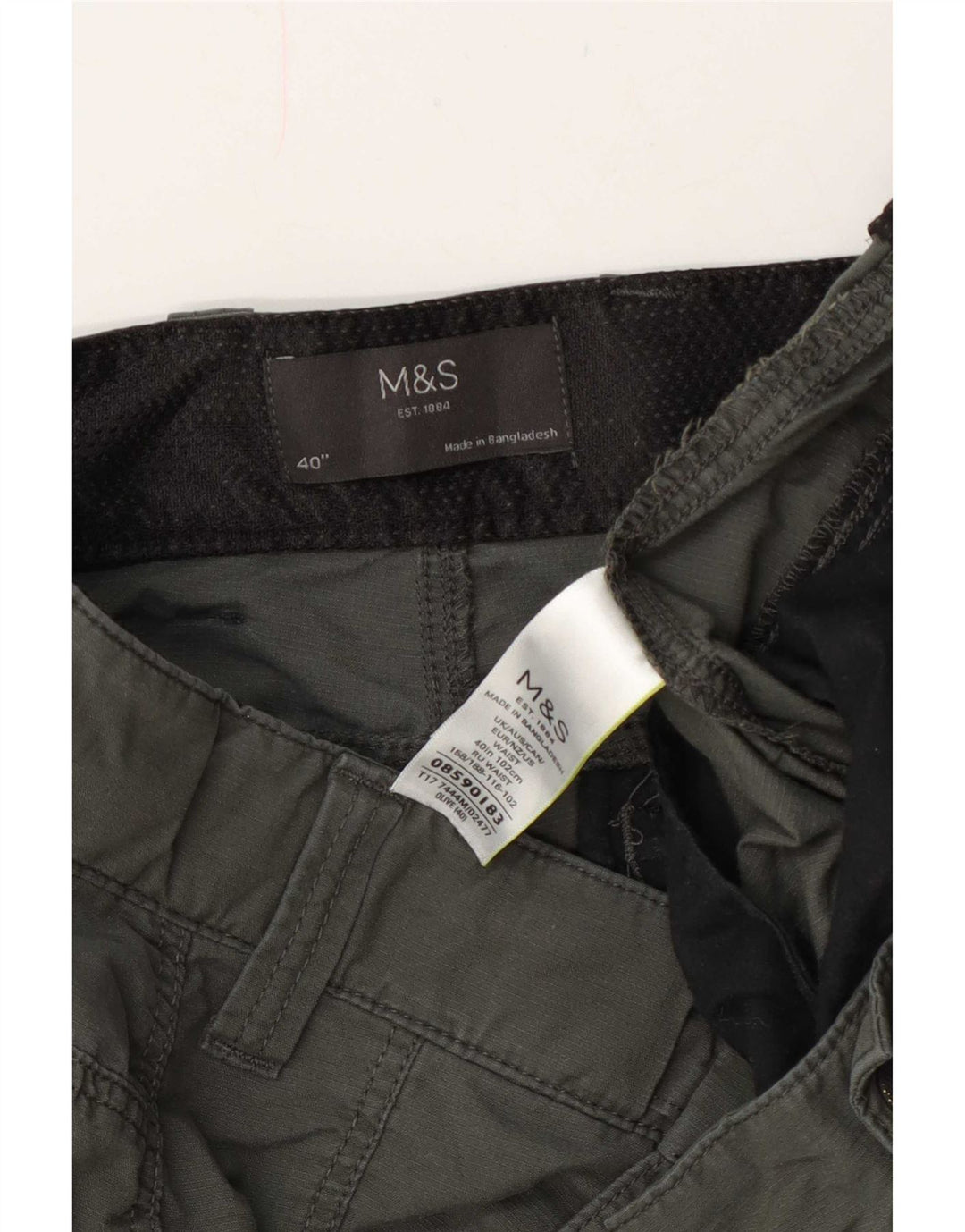 Marks & Spencer Herre Cargo Shorts W40 XL Khaki Bomuld