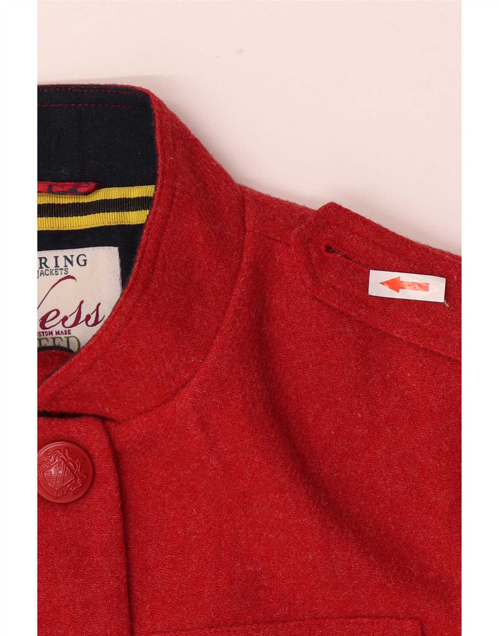 Jachetă blazer militară cu 4 nasturi Ness pentru femei UK 10 Small Red Wool
