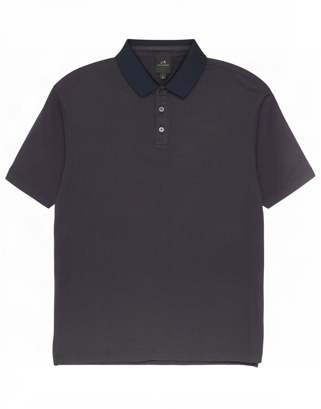 Armani Exchange Polo para hombre de algodón geométrico azul marino medio