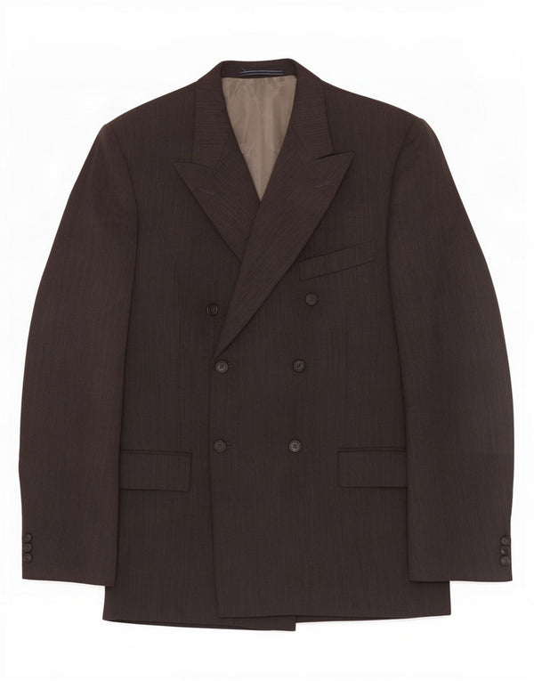 Giacca Blazer Doppiopetto Uomo Trussardi IT 52 XL Gessato Grigio