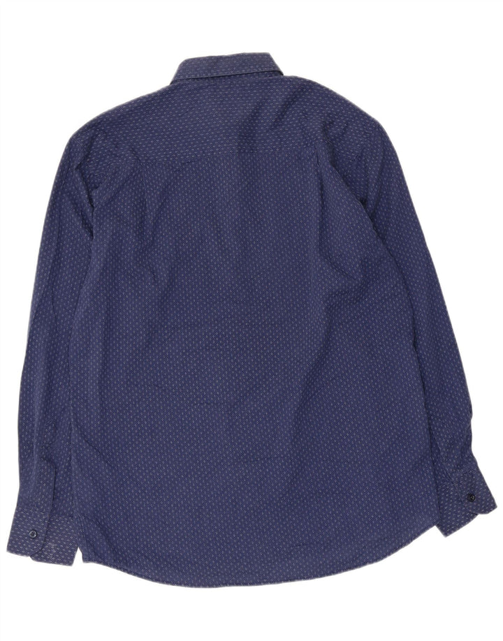 Camicia da uomo dalla vestibilità regolare Pierre Cardin, grande, in poliestere floreale blu navy