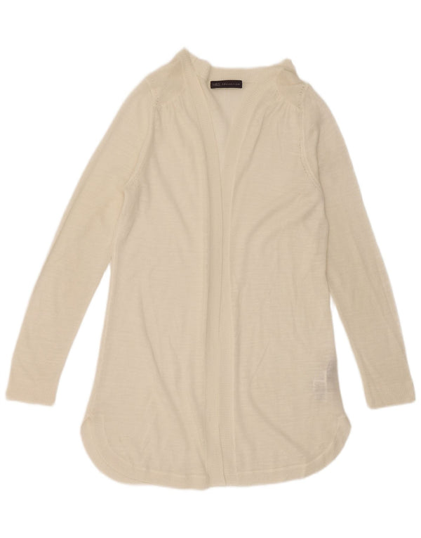 Marks & Spencer Dame Longline Åben Cardigan Sweater UK 14 Medium White