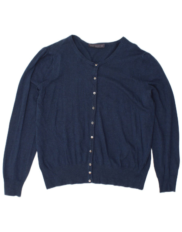Marks & Spencer Damski sweter rozpinany UK 14, duży, granatowy