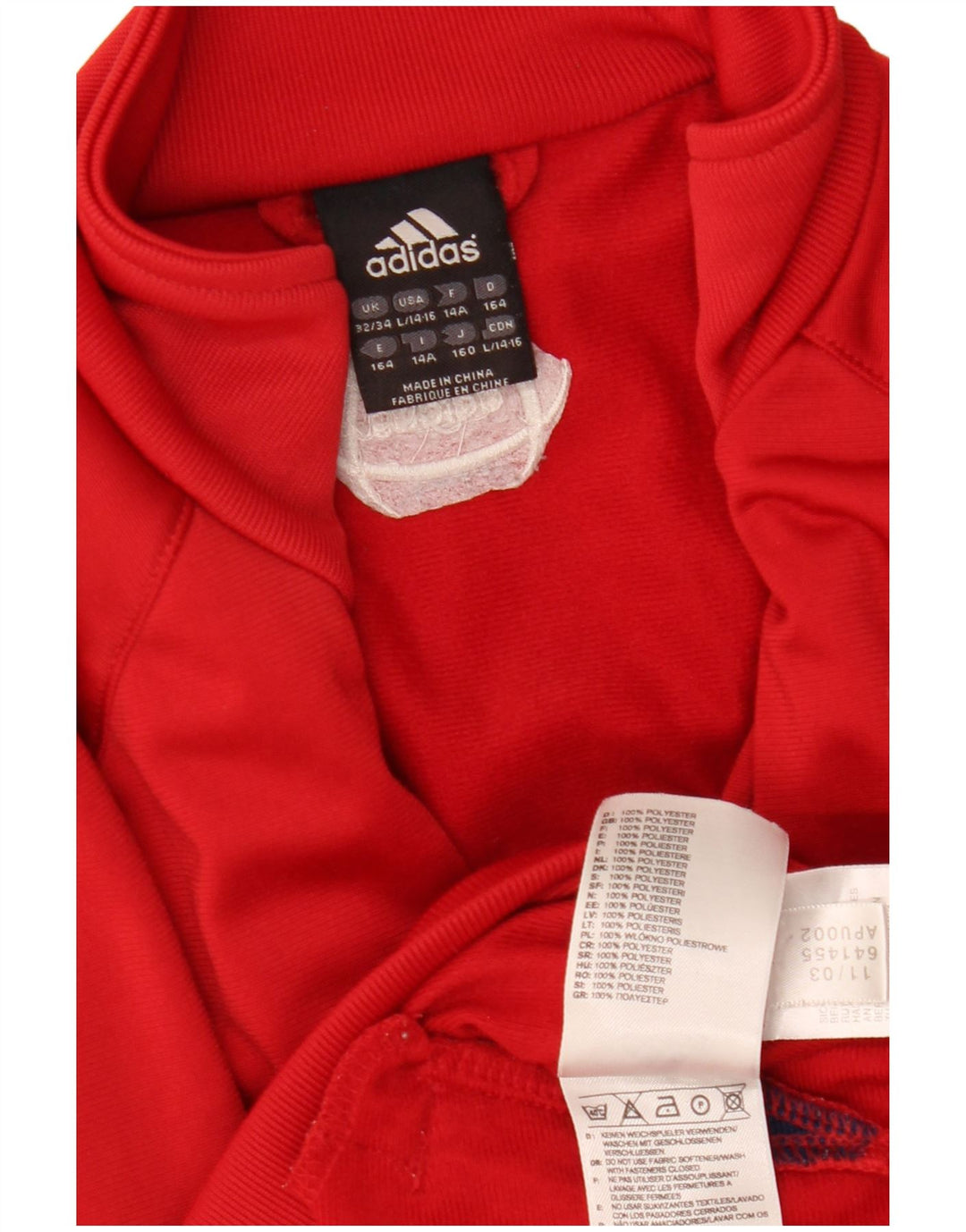 Adidas Veste de Survêtement Graphique Garçon 13-14 Ans Rouge Polyester