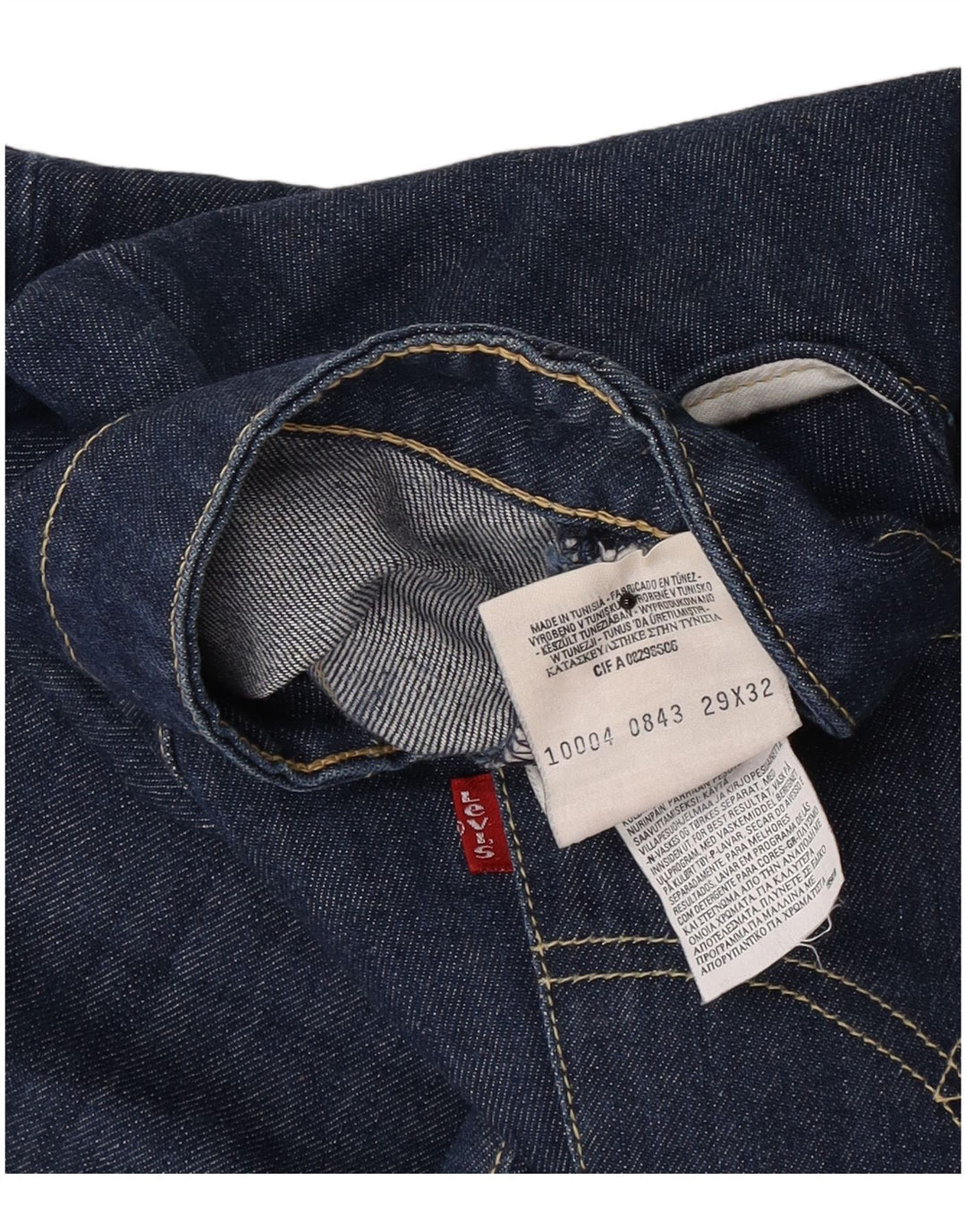 Levi's Herren Straight Jeans W29 L32 Marineblaue Baumwolle