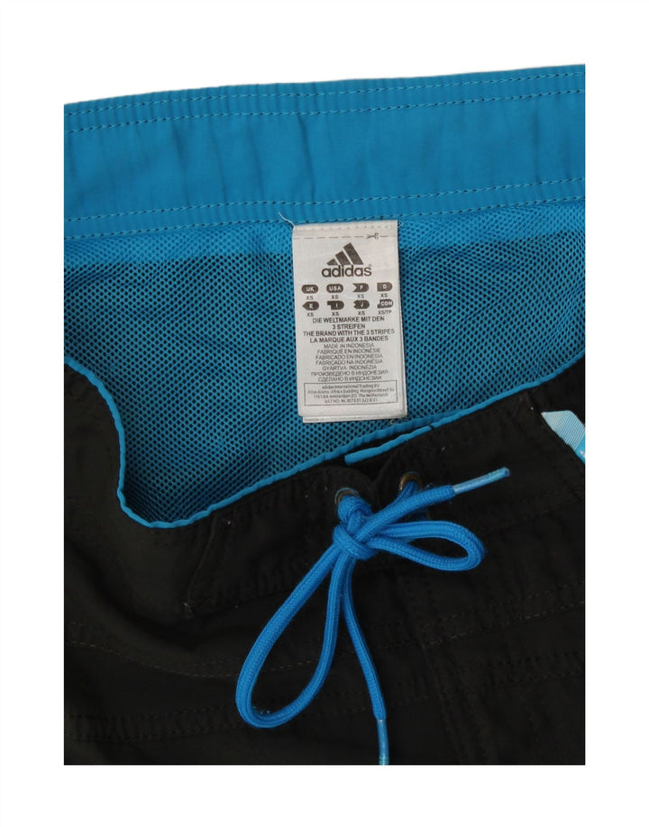 ADIDAS Mens Graphic Swimming Shorts XS  Black Vintage Adidas and Second-Hand Adidas from Messina Hembry 