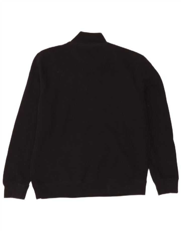 Felpa da uomo Barbour con zip collo maglione XL cotone nero