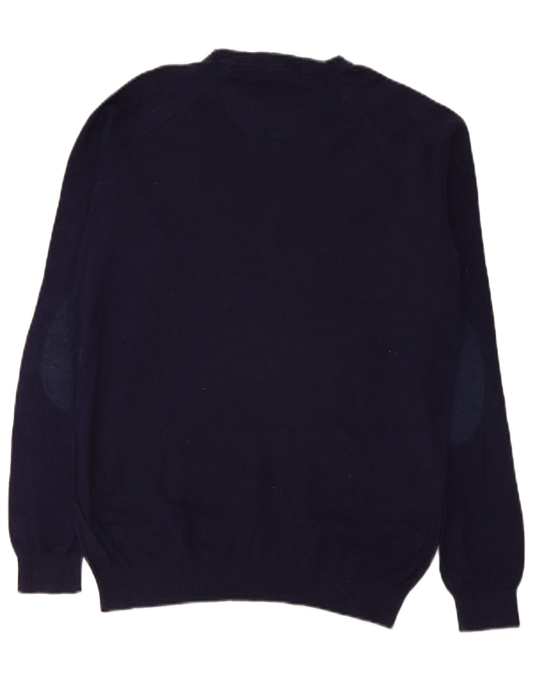Zara Mens Boat Neck Jumper Sweater Large Navy Blue