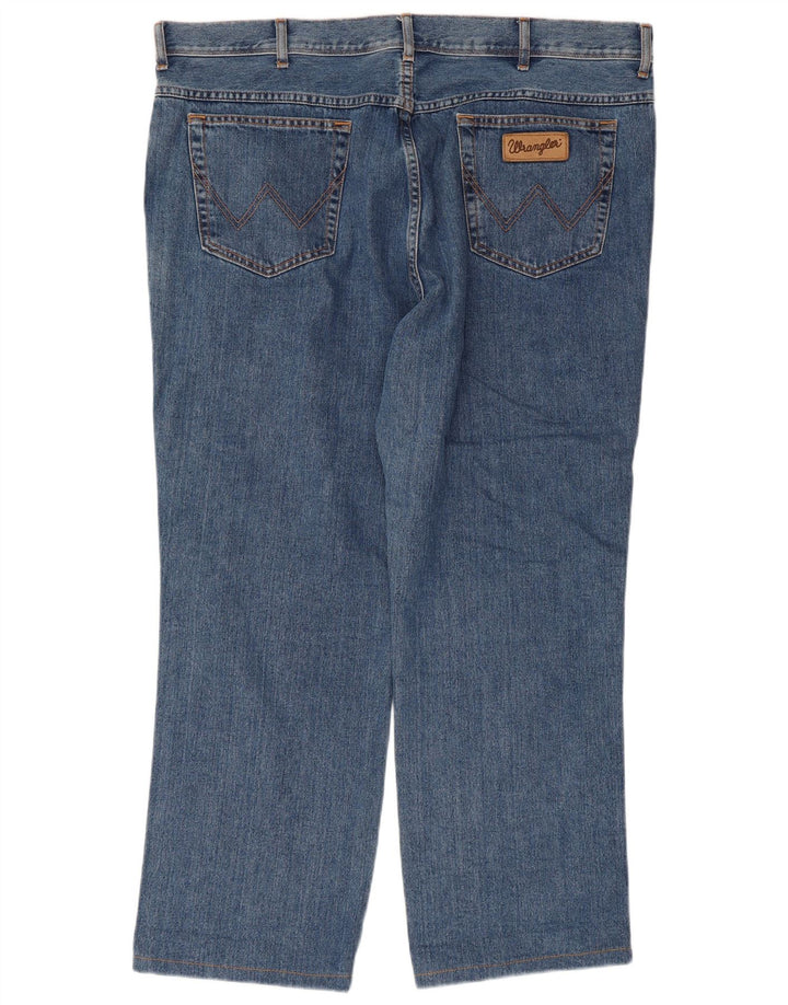 Wrangler Mens Texas Straight Jeans W42 L28 Blue Cotton