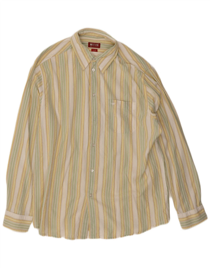 Mustang Mens Shirt XL Multicoloured Striped Cotton