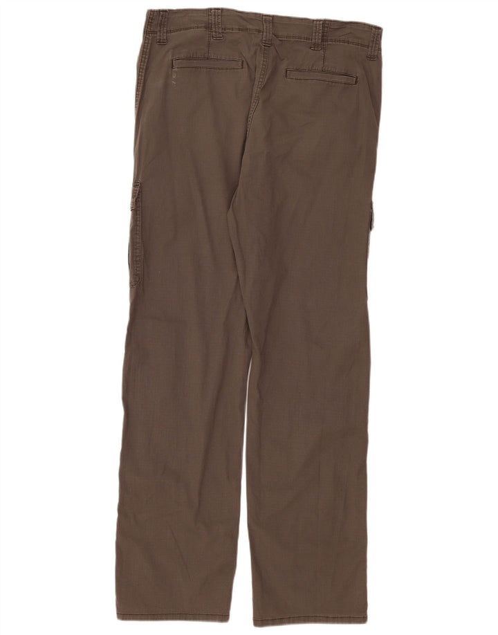 Wrangler Mens Straight Cargo Trousers W34 L34 Grey Cotton