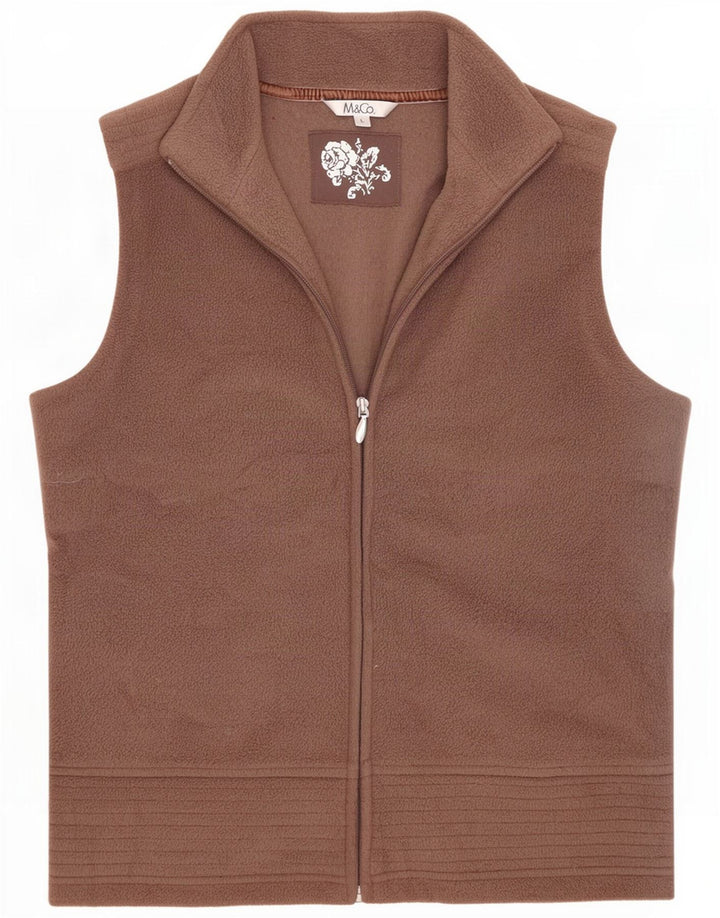 M&Co Damen Fleeceweste UK 16 Large Braun Polyester