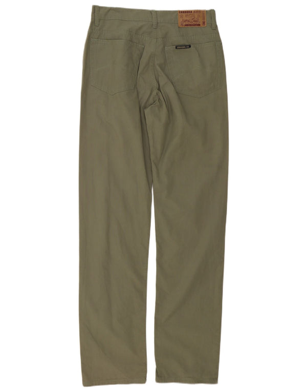 Carrera Mens Straight Casual Trousers W33 L34 Green Cotton