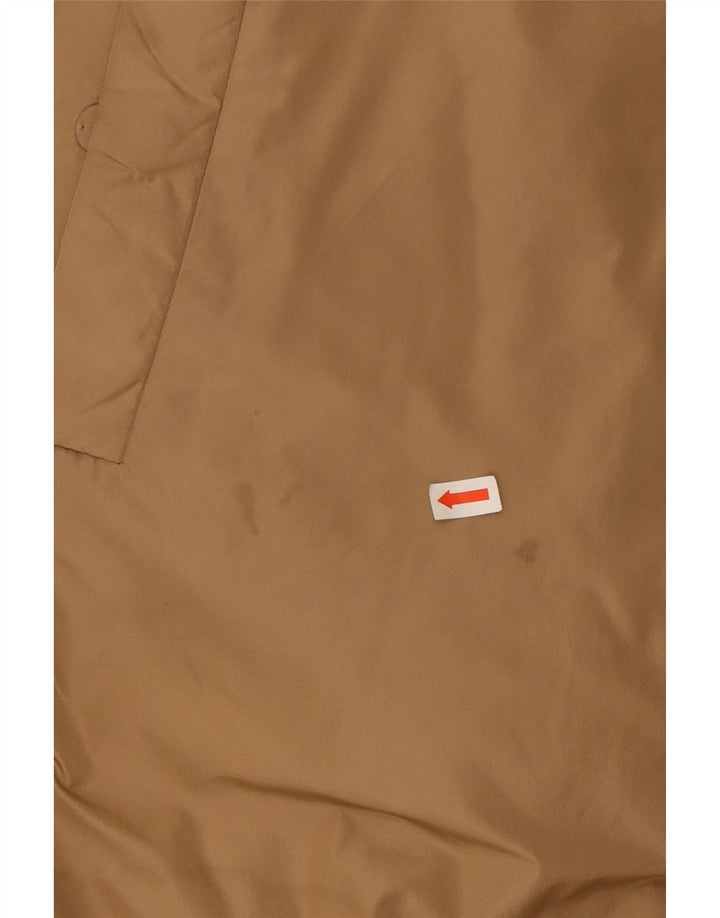 Max Mara Womens Hooded Reversible Padded Coat UK 10 Small Beige Polyamide