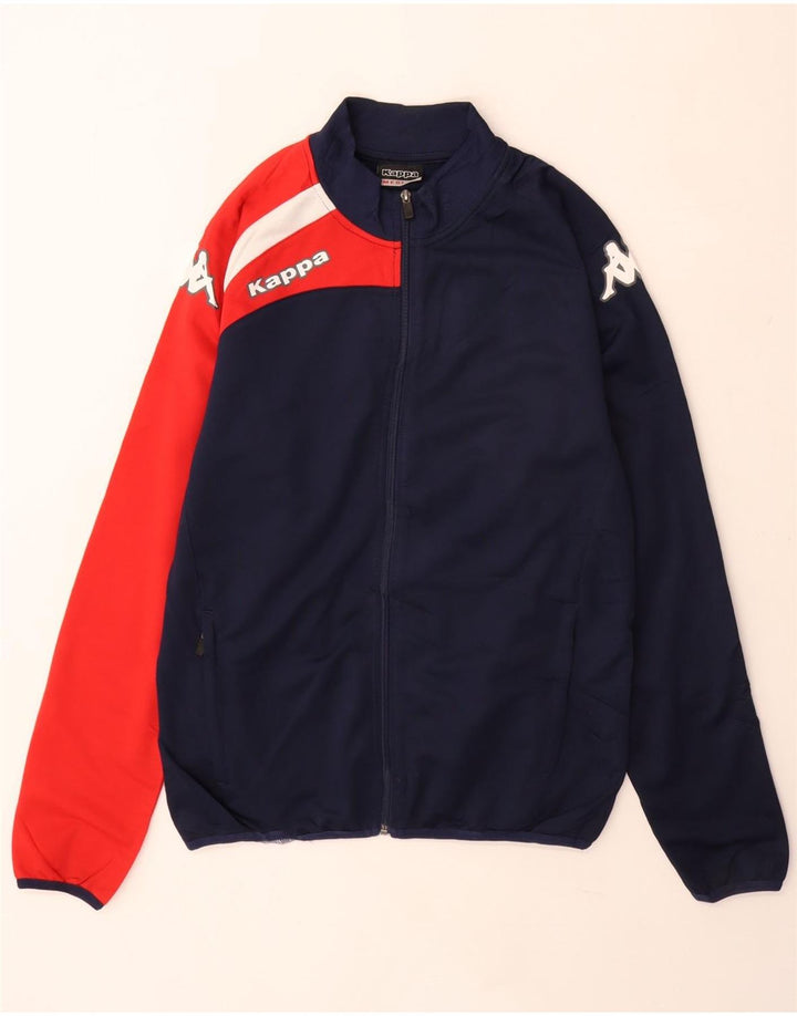 Kappa Mens Graphic Tracksuit Top Jacket Medium Navy Blue Colourblock